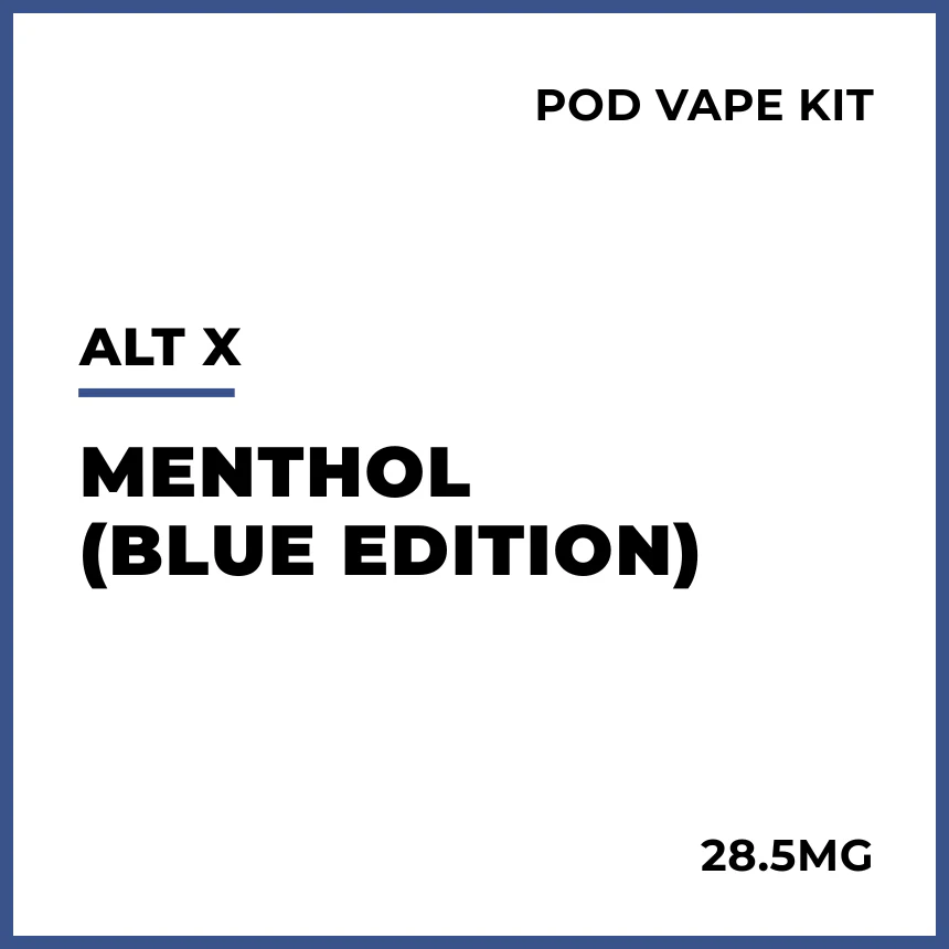 alt. X Pod Vape Kit - Menthol (Blue Edition)