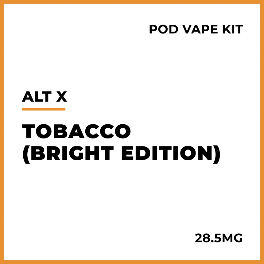 alt. X Pod Vape Kit - Tobacco (Bright Edition)