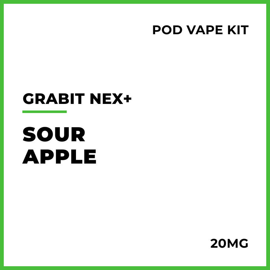 Grabit NEX+ Disposable Pod Vape Kit - Sour Apple