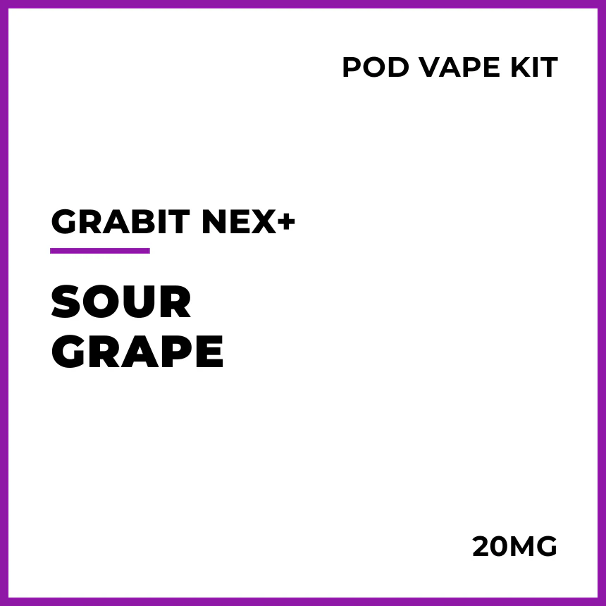 Grabit NEX+ Disposable Pod Vape Kit - Sour Grape