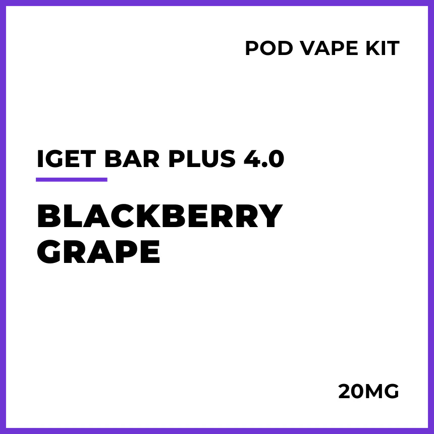 IGET Bar Plus 4.0 Pod Vape Kit - Blackberry Grape