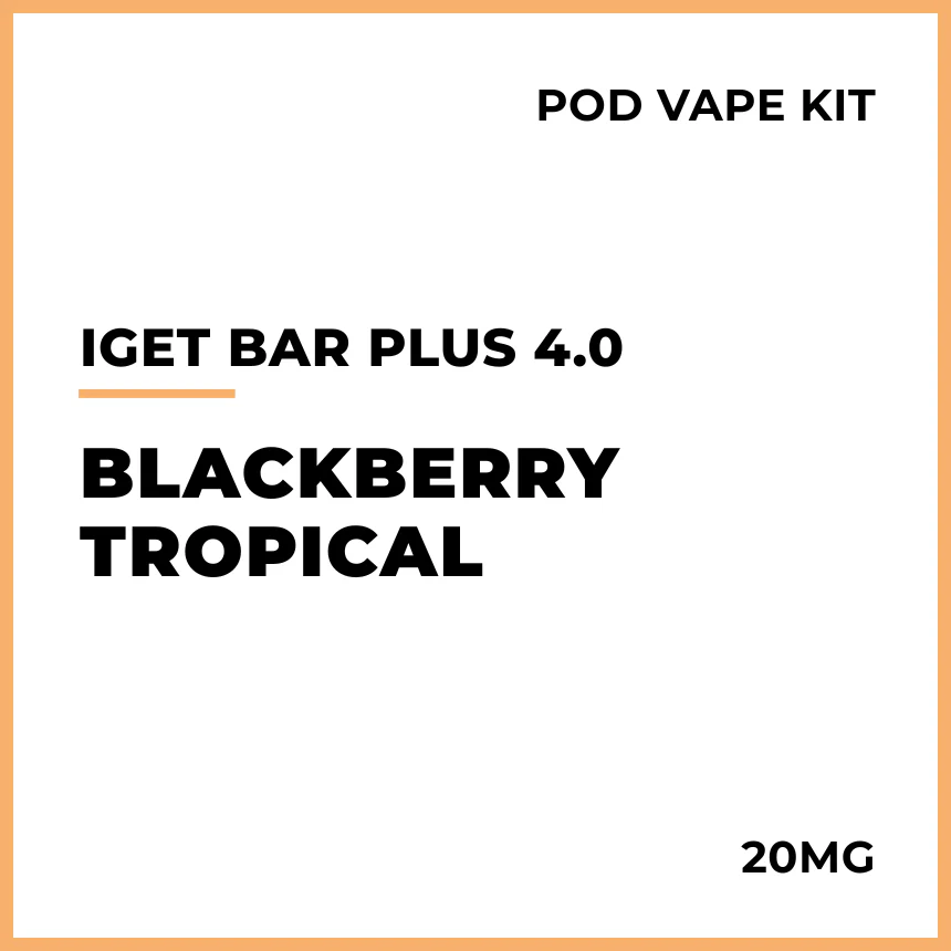 IGET Bar Plus 4.0 Pod Vape Kit - Blackberry Tropical