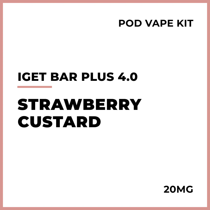 IGET Bar Plus 4.0 Pod Vape Kit - Strawberry Custard