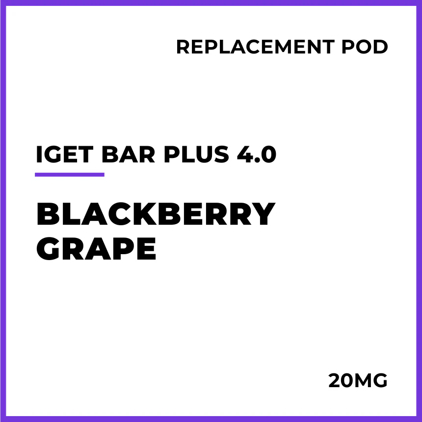 IGET Bar Plus 4.0 Replacement Pod - Blackberry Grape