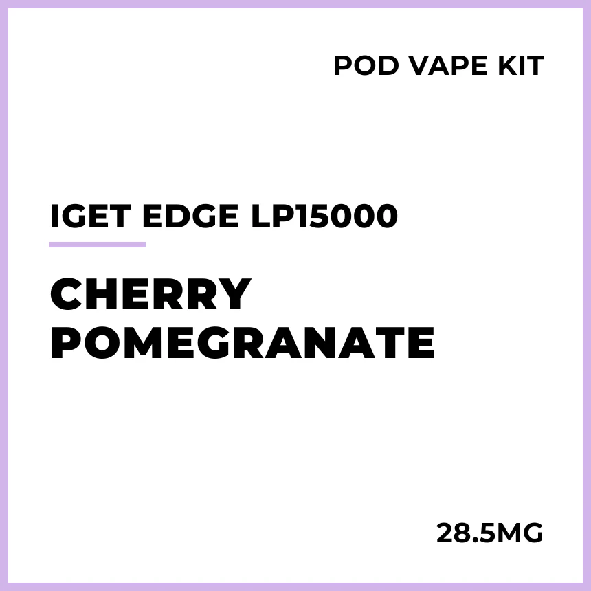IGET Edge LP15000 Pod Vape Kit - Cherry Pomegranate