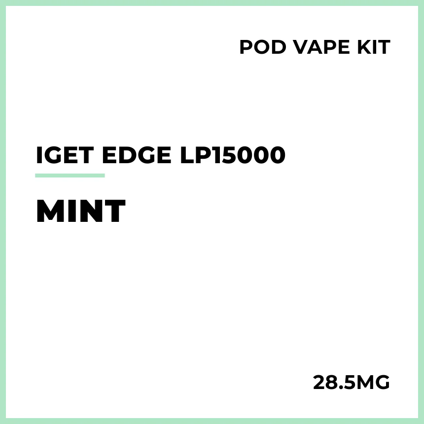 IGET Edge LP15000 Pod Vape Kit - Mint