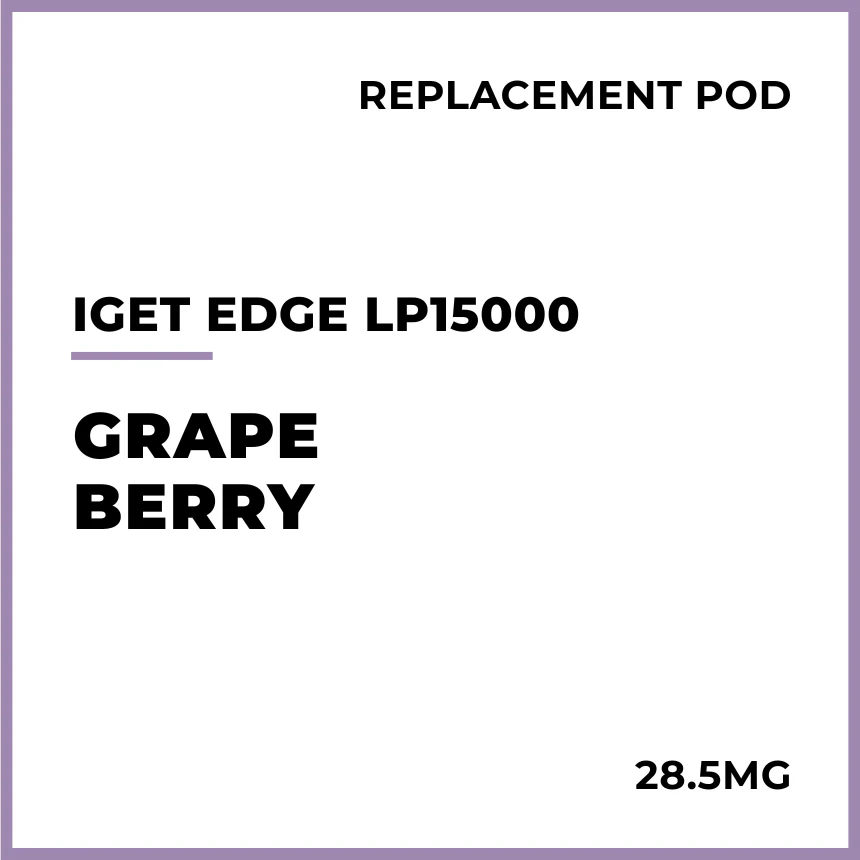 IGET Edge LP15000 Replacement Pod - Grape Berry