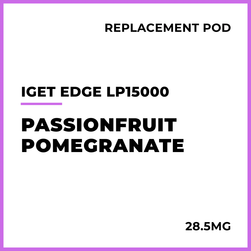 IGET Edge LP15000 Replacement Pod - Passionfruit Pomegranate