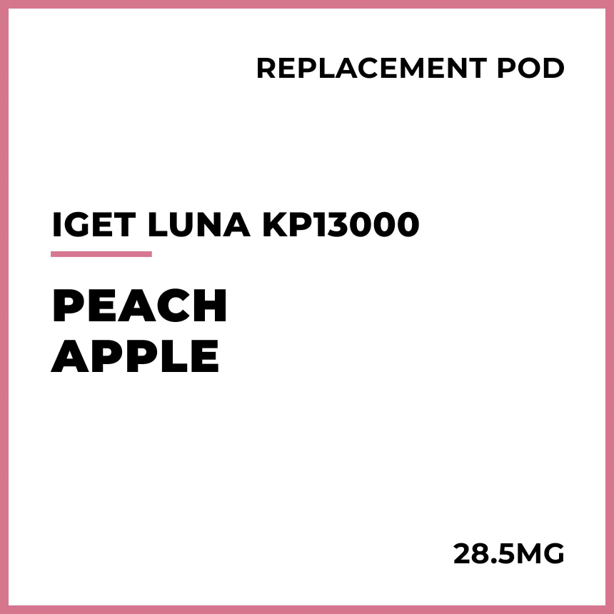 IGET LUNA KP13000 Replacement Pod - Peach Apple