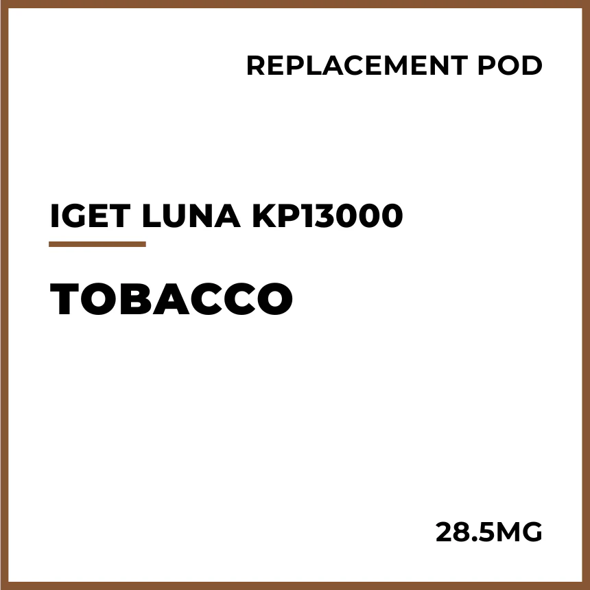 IGET LUNA KP13000 Replacement Pod - Tobacco