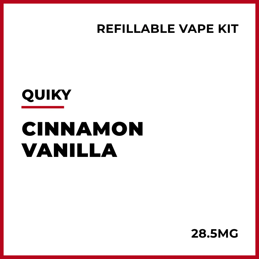 Quiky Refillable Vape Kit - Cinnamon Vanilla