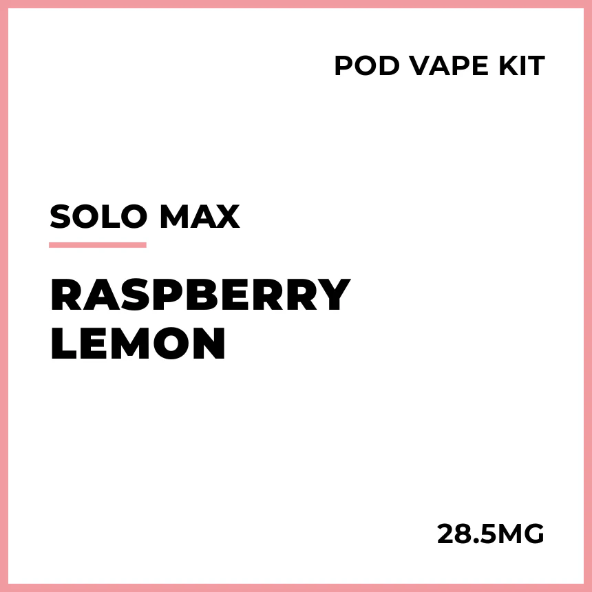 solo MAX 14000 Pod Vape Kit - Raspberry Lemon