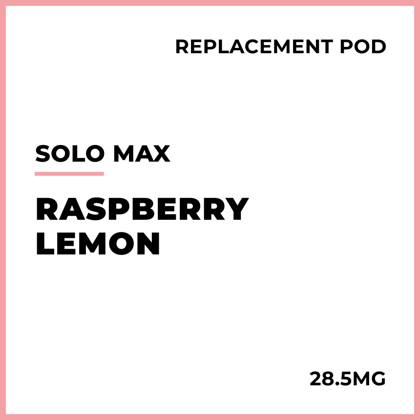 solo MAX 14000 Replacement Pod - Raspberry Lemon