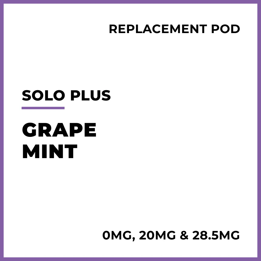 solo Plus Replacement Pod - Grape Mint